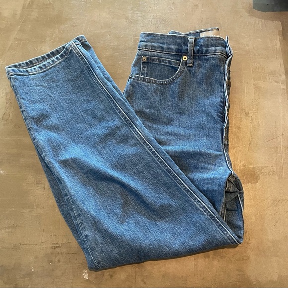 Everlane Way High Button Fly Jean in California Blue - Picture 11 of 13